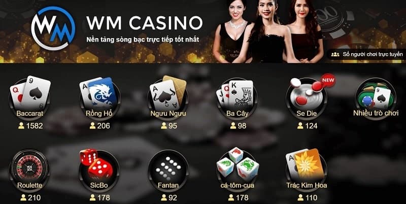 WM Gaming là sảnh bài trực tuyến đẳng cấp