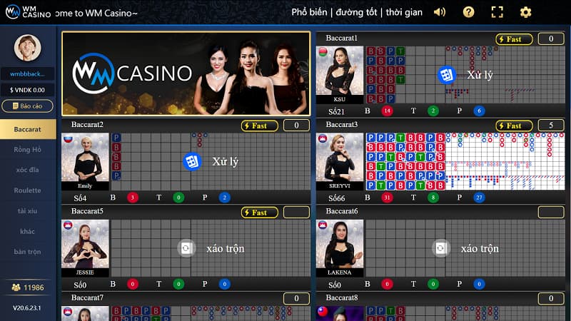 WM Gaming nổi bật với chuyên mục live casino